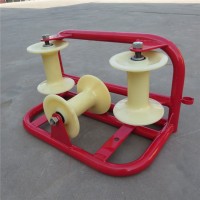 尼龙地缆滑轮多轮式井口电缆保护滑车