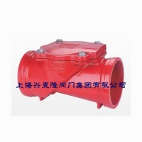 上海兴麦隆 CV84X沟槽式橡胶瓣止回阀 适用工业排水等
